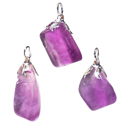 Violetti fluoriitti-riipus