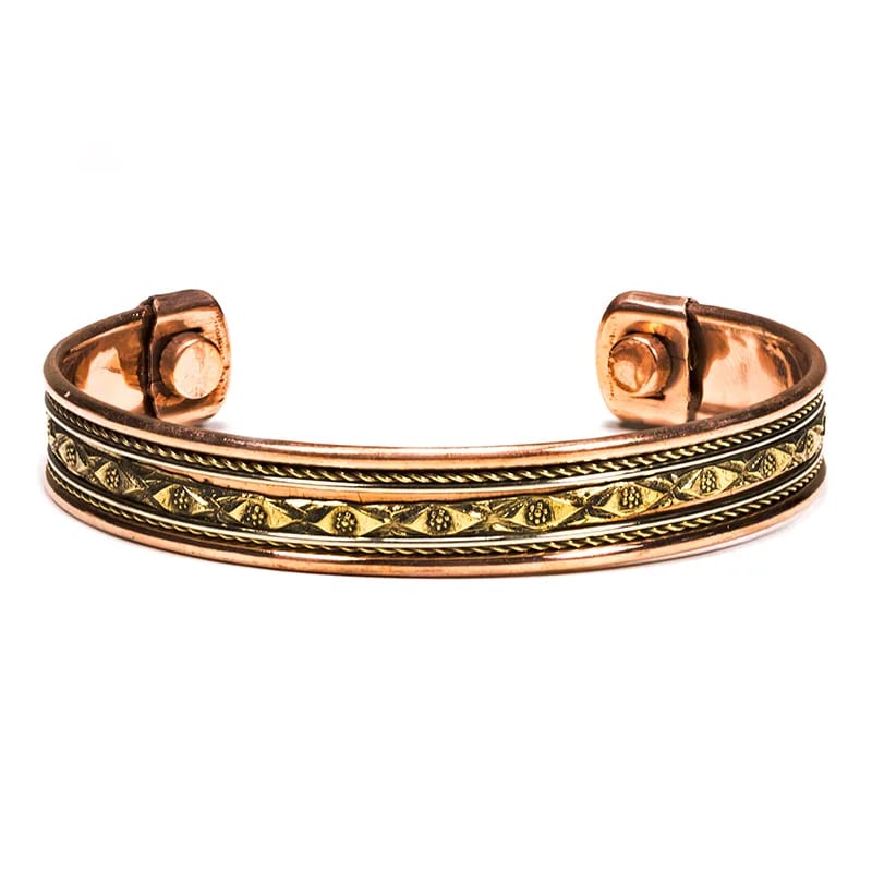 Kuparinen magneettirannekoru silmäkuviolla